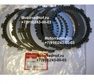 Комплект дисков сцепления Honda CRF1100A оригинал (арт. 22210MKS305), Disk Set, Clutch, Honda