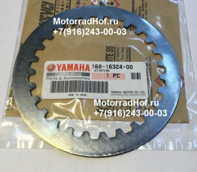 Диск сцепления стальной Yamaha YZF-R6 оригинал (арт. 168-16324-00-00), аналог 168163240000, 168-16324-10-00, 168163241000, Plate, Clutch 1, Yamaha