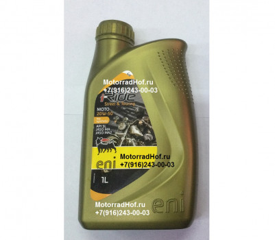 ENI I-Ride Racing 20W50 4T (1 л.) оригинал (арт. I-Ride moto 20W50 1л), артикул 153896 синтетика Street&amp;Touring 20W50 Eni