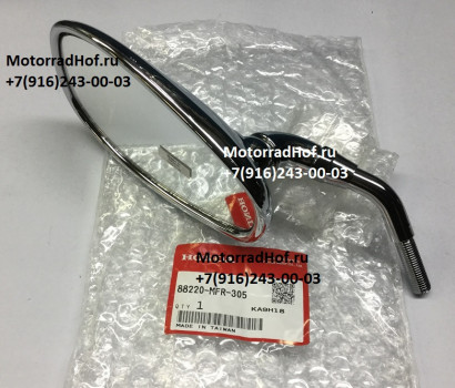 Зеркало левое Honda VT1300CXA оригинал (арт. 88220MFR305), аналог 88220-MEM-681, 88220-MEM-680, 88220-MEM-682, 88220MEM681, 88220MEM680, 88220MEM682, SET ILLUST,L BACK, Honda