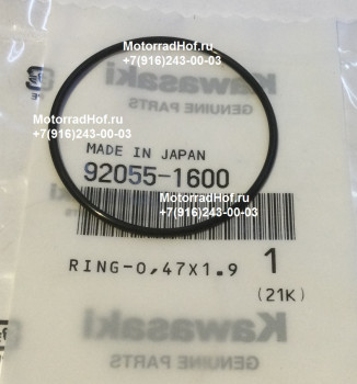 O-Ring уплотнительное кольцо (47X1.9) Kawasaki ZZR1400 ABS оригинал (арт. 92055-1600), аналог 920551600, RING-O,47X1.9, Kawasaki
