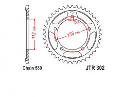 Ведомая звезда JT (39T) оригинал (арт. R30239), аналог JTR302.39, R30239, JTR302-39, R302, JTR 302 39, 41201-MEJ-000, 41201MEJ000
