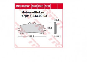 Lucas TRW колодки передние оригинал (арт. MCB858CRQ), аналог BREMBO 107A48639, M497Z04, 07BB37RC, 231-BB37RC