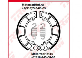 Колодки тормозные задние барабан для Honda VT750 (арт. MCS806), аналог 06430-MW3-671, 06430MW3671, 06430MR1611, 06430-MR1-611